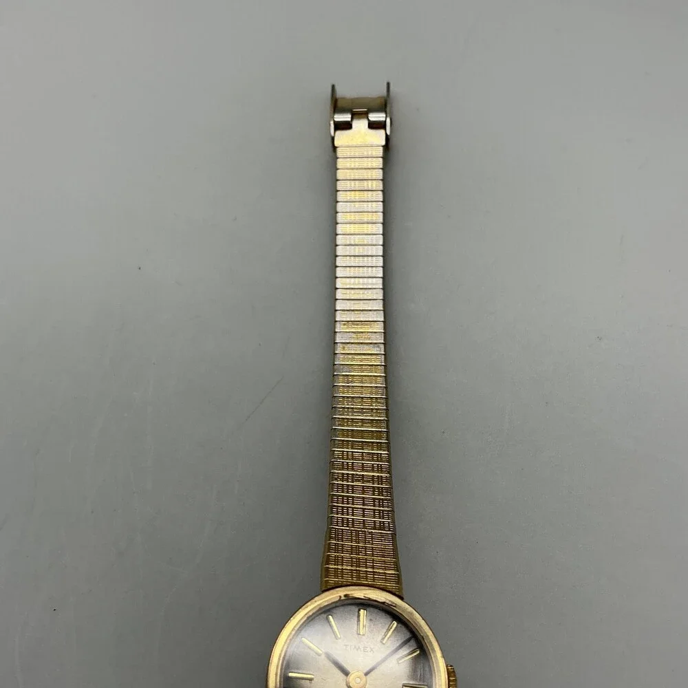 Vintage Timex Womens Watch 18mm Ombre Dial Gold Tone Scratched Manual Wind